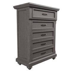 Modern Transitional Style 1pc Chest Metal Handles Unique Legs Antique Gray Finish Bedroom Furniture