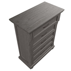 Modern Transitional Style 1pc Chest Metal Handles Unique Legs Antique Gray Finish Bedroom Furniture