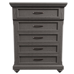 Modern Transitional Style 1pc Chest Metal Handles Unique Legs Antique Gray Finish Bedroom Furniture