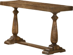 50" Transitional Wood Console Table in Driftwood, Solid Wood Table for Entryway and Living Room