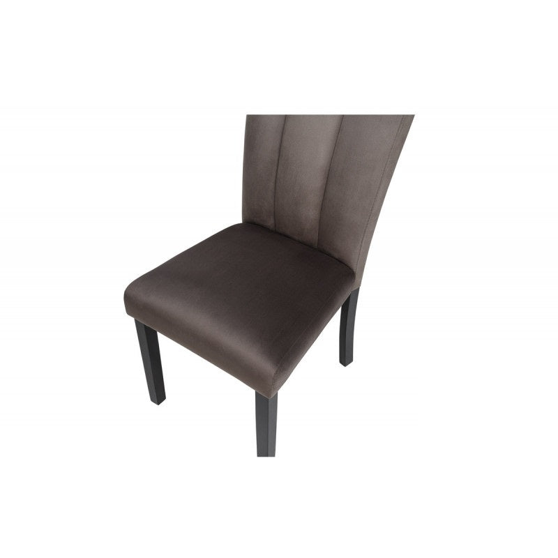 Cedar Brown Velvet Dining Chairs (Set of 2) Luxurious Dining Room Chair Set