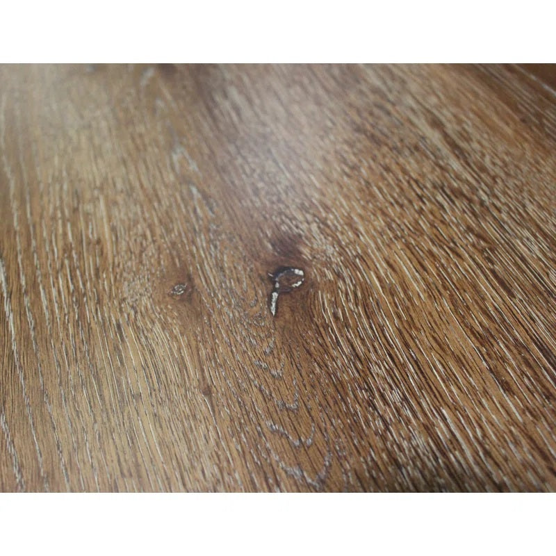 48" Transitional Wood Dining Bench in Driftwood, Dining Room Entryway Bench, Natural Oak