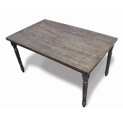 Transitional Style 59 Inch Rectangular Dining Table, Weathered Grey Veneer Wood Dining Room Table