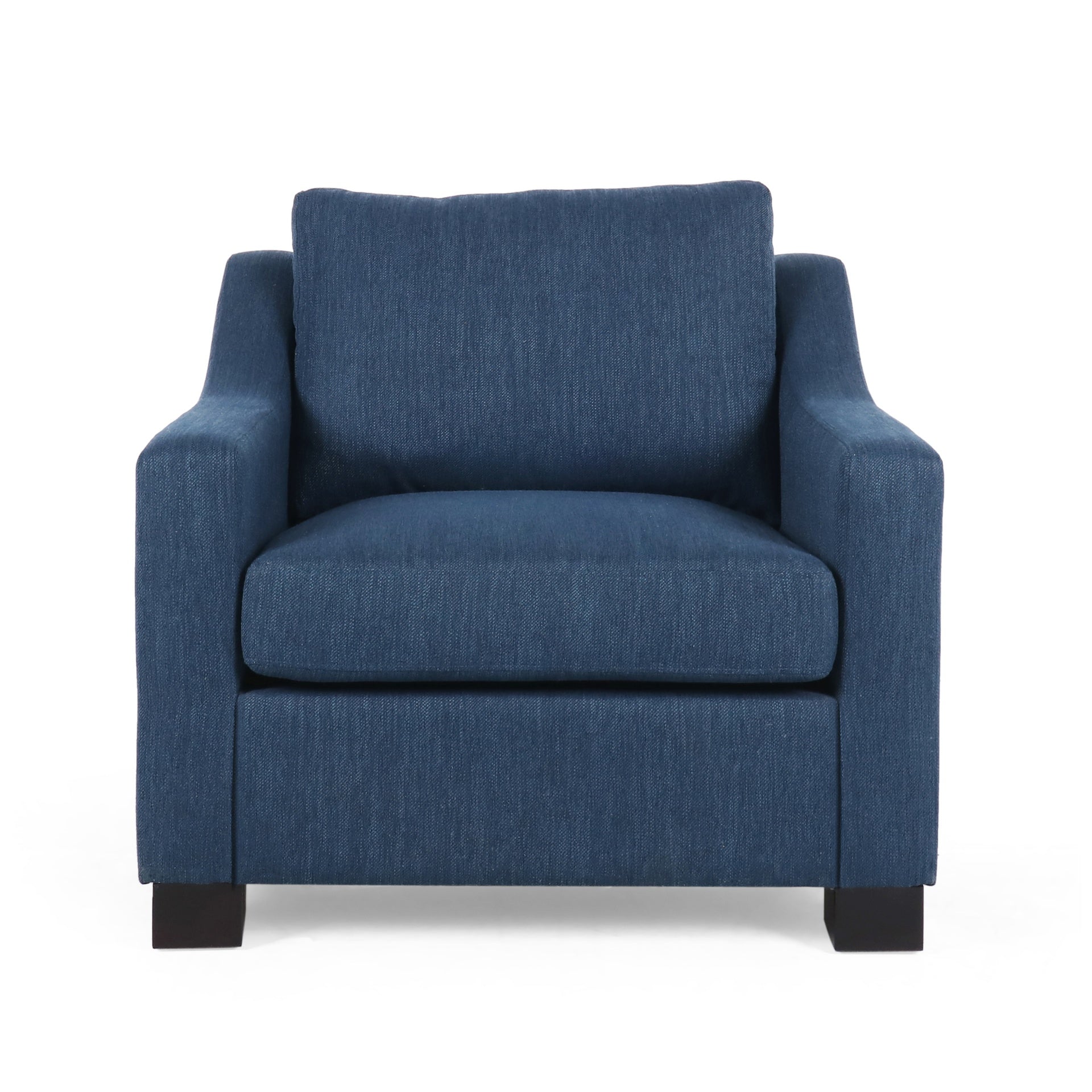 Upholstered Club Chair-Blue