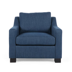 Upholstered Club Chair-Blue