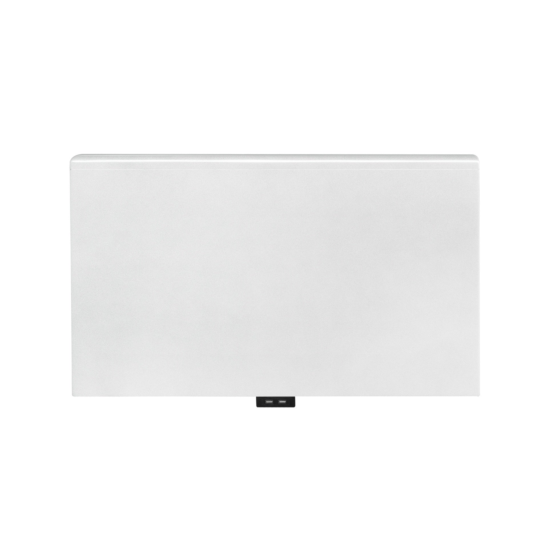 Galaxy 2-Drawer Bedroom Nightstand with LED Lights, Pearlized White