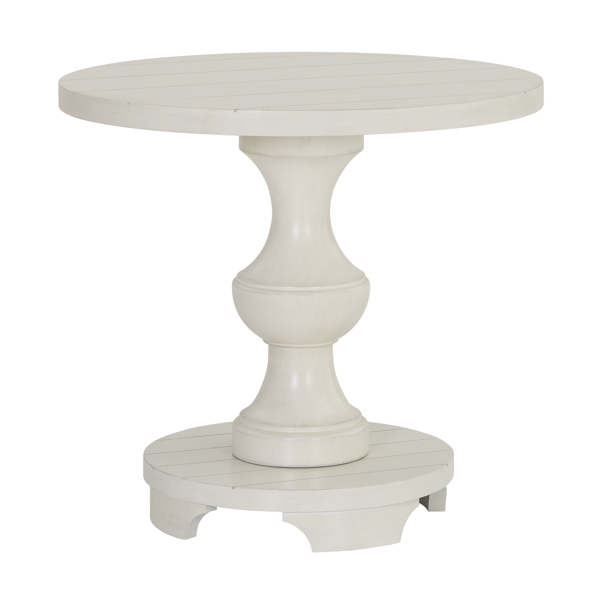 Caesar Traditional Round Pedestal End Table