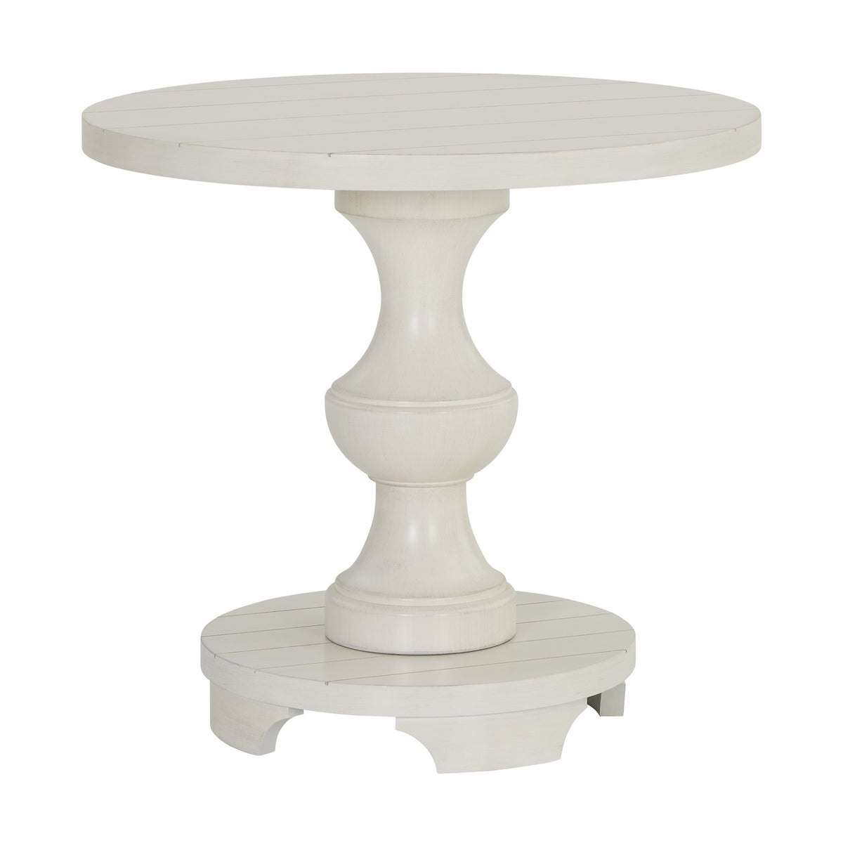 Caesar Traditional Round Pedestal End Table