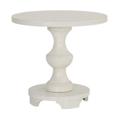 Caesar Traditional Round Pedestal End Table