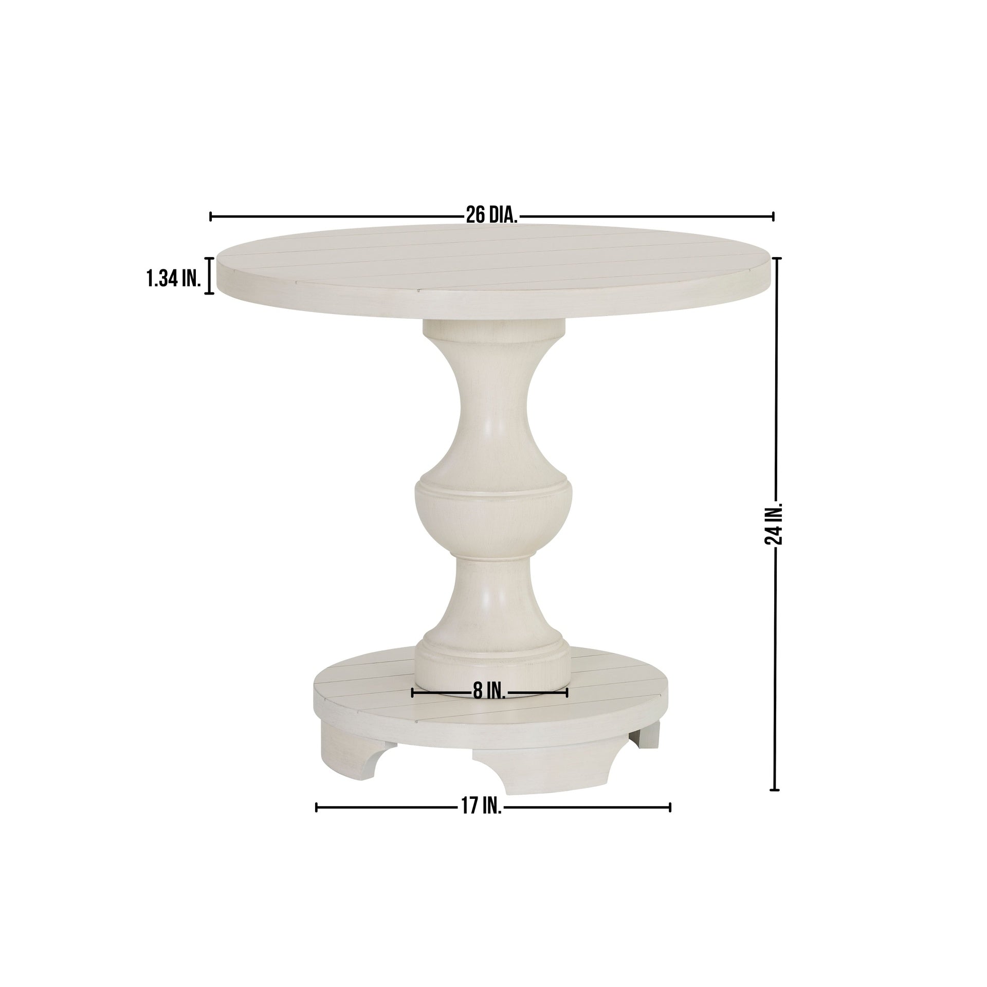 Caesar Traditional Round Pedestal End Table