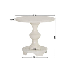 Caesar Traditional Round Pedestal End Table