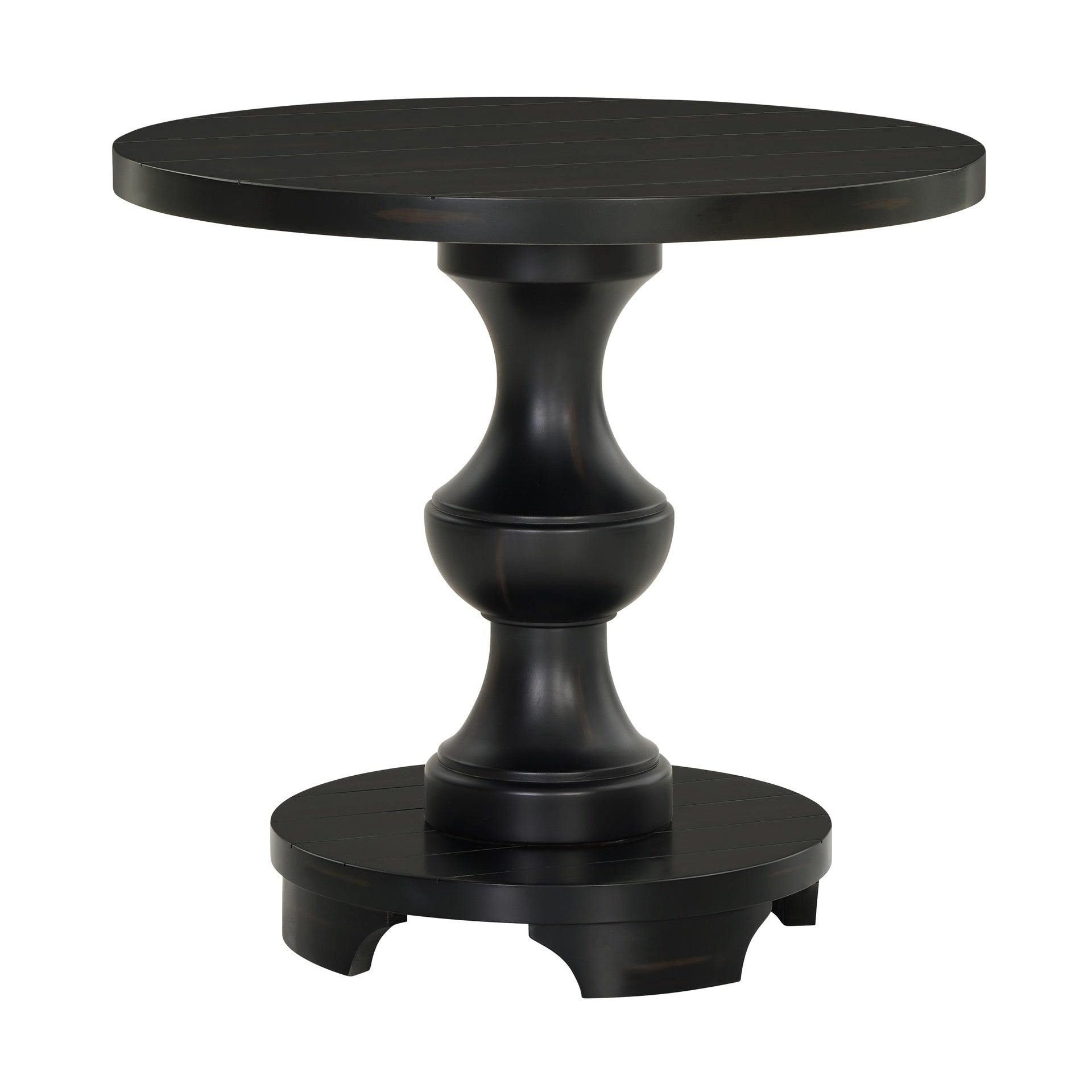 Caesar Traditional Round Pedestal End Table
