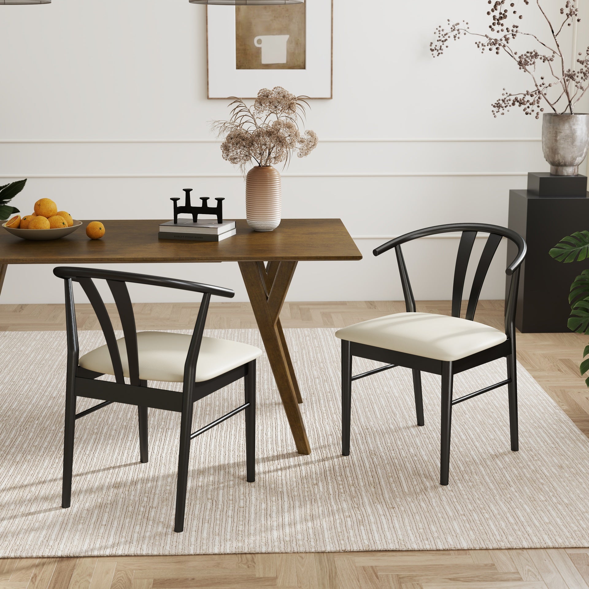Lavin Wishbone Dining Chairs, Set of 2
