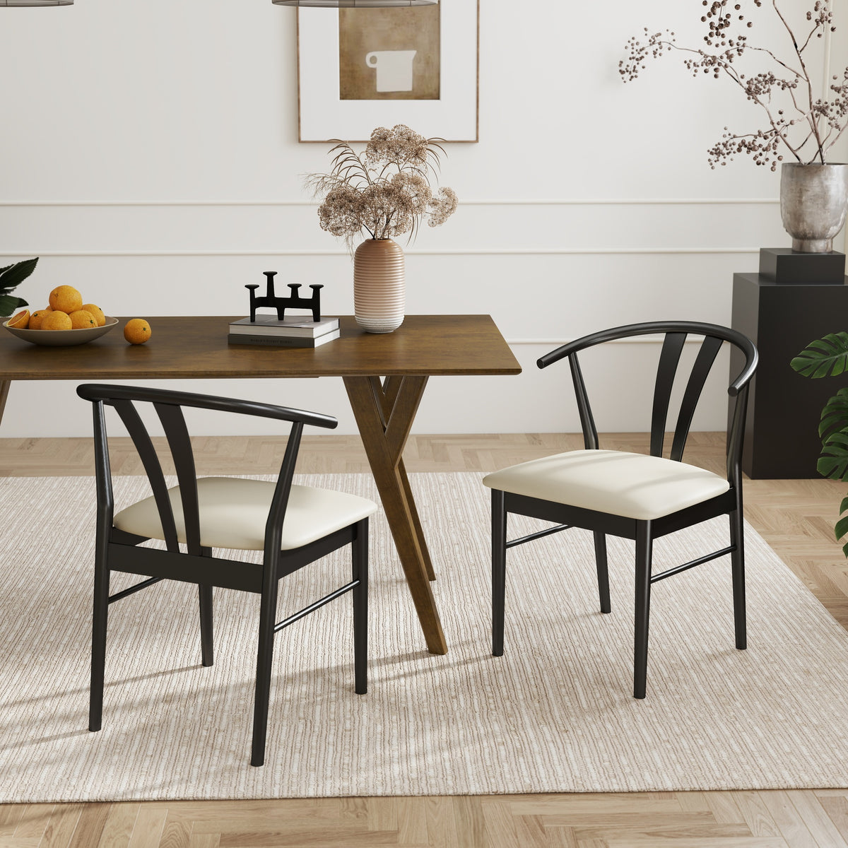 Lavin Wishbone Dining Chairs, Set of 2