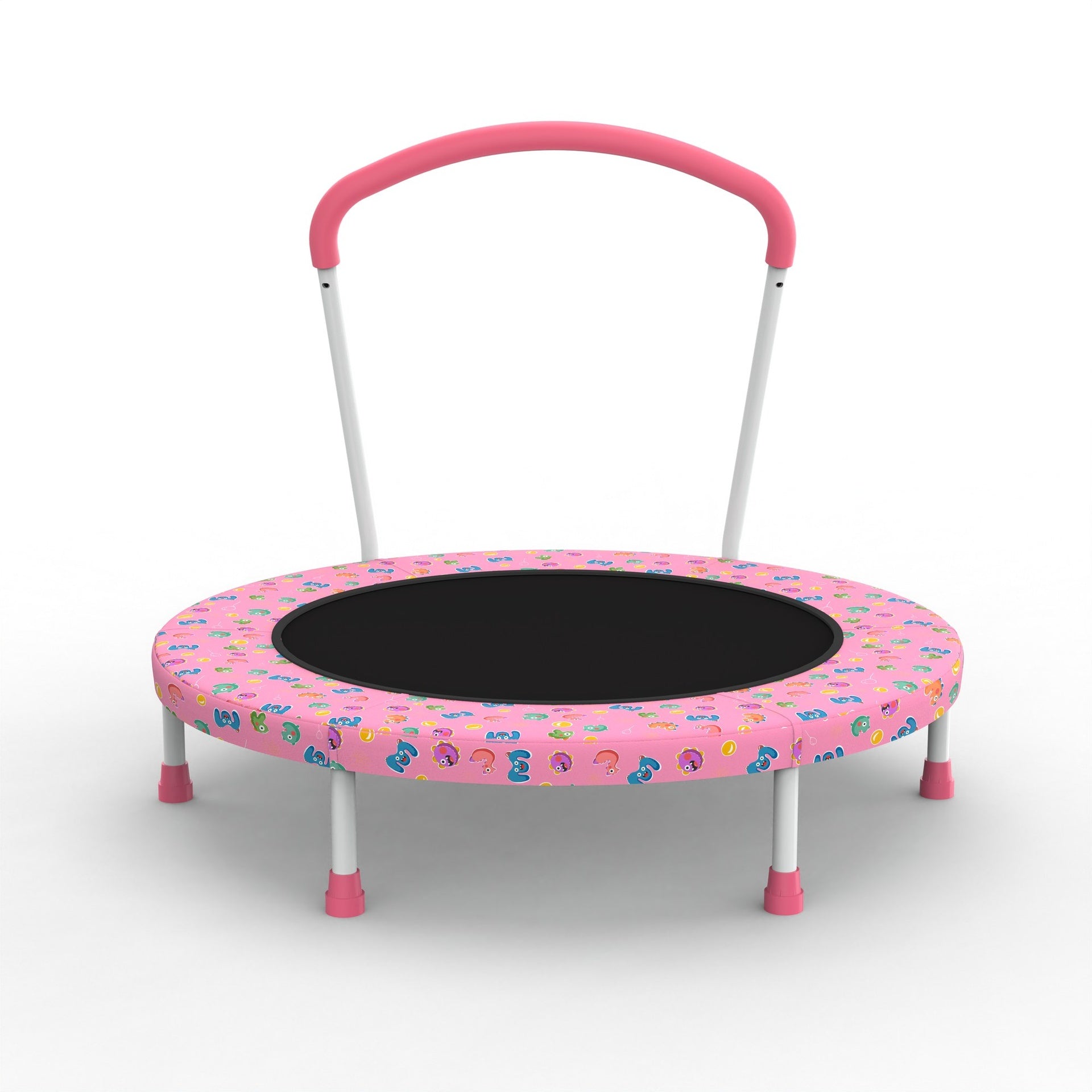 36inch Mini Trampoline for Kids Ages 1-6 Indoor Outdoor Trampoline with Handle Fun for Kids