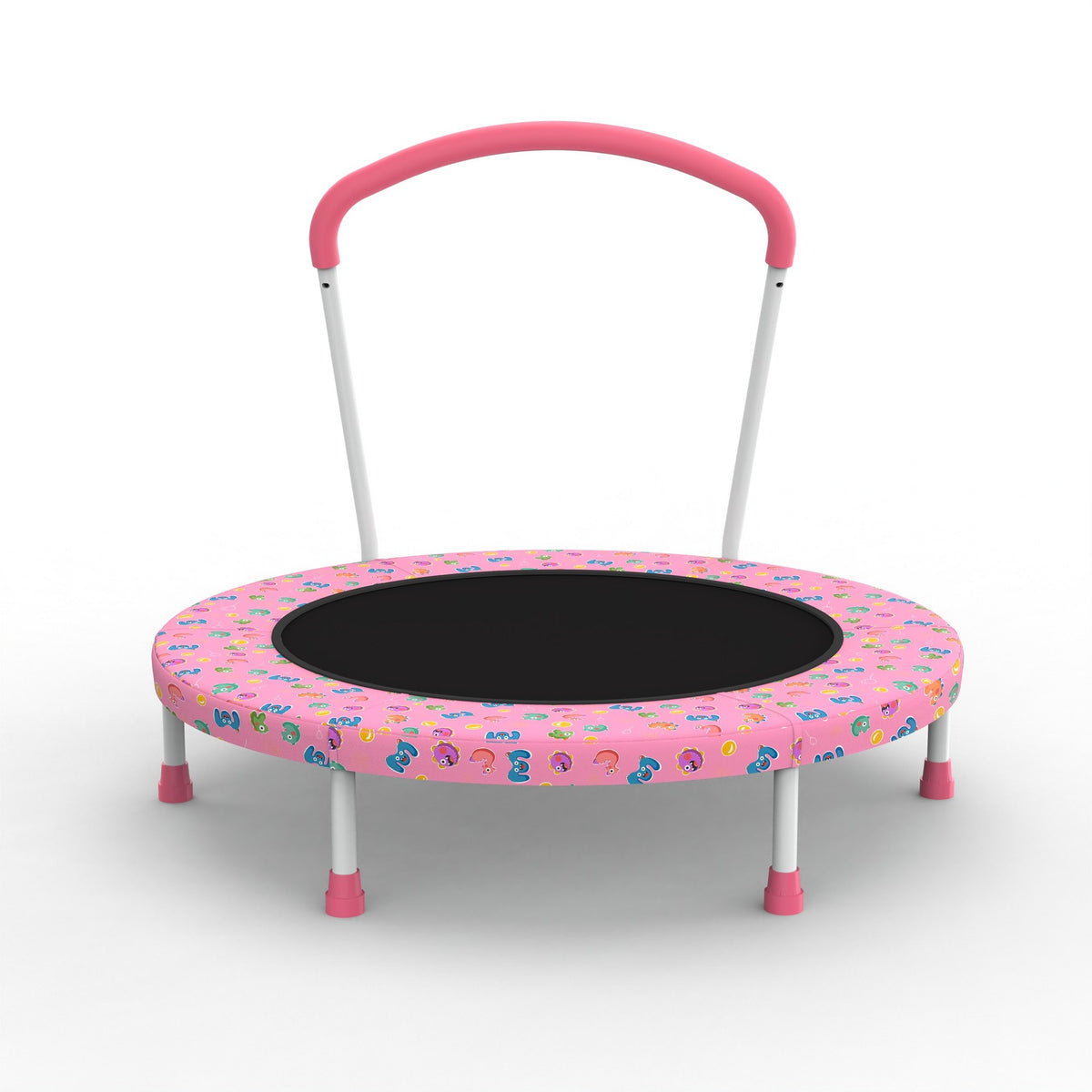 36inch Mini Trampoline for Kids Ages 1-6 Indoor Outdoor Trampoline with Handle Fun for Kids