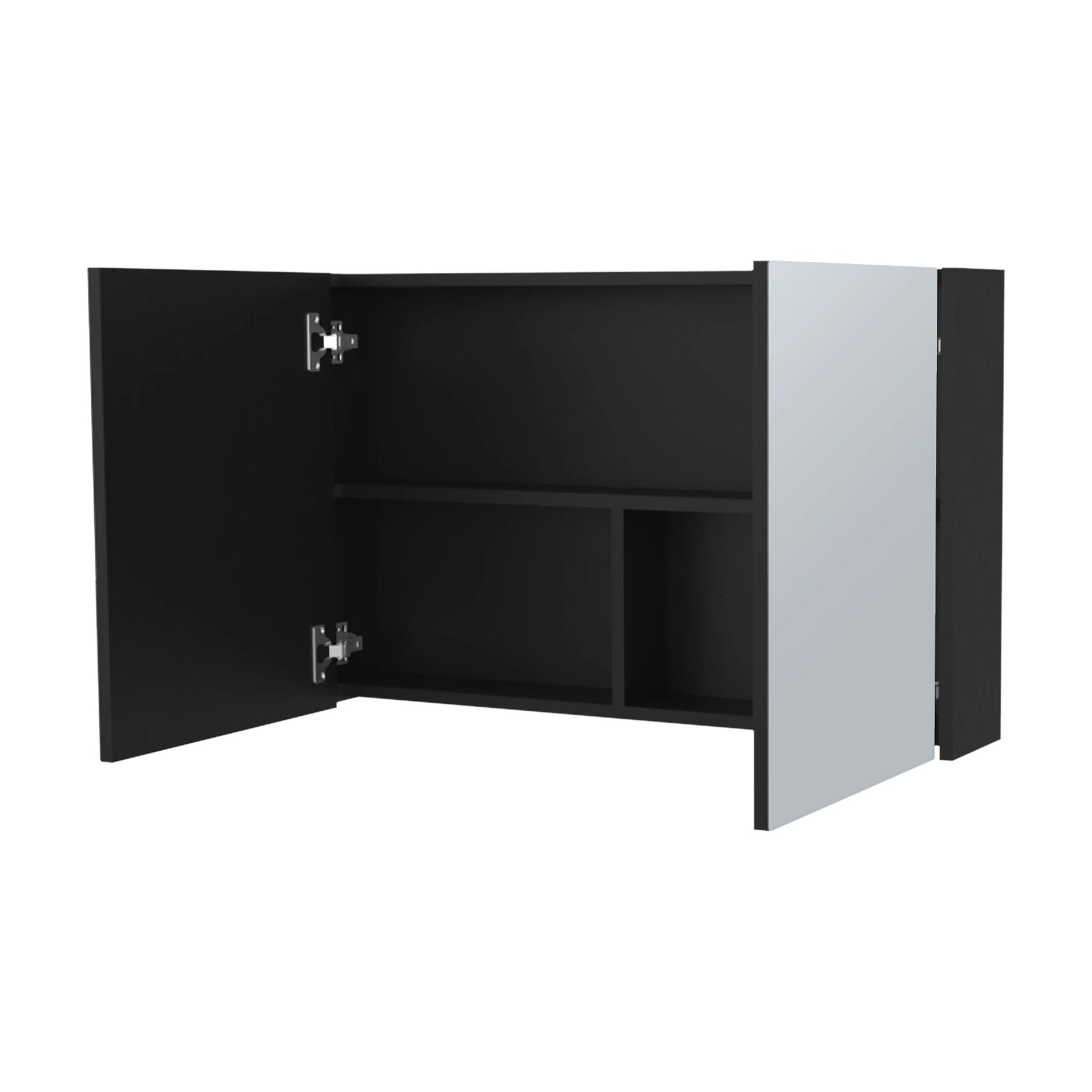 Wenge Medicine Cabinet with Included Mirrors and 2 Doors