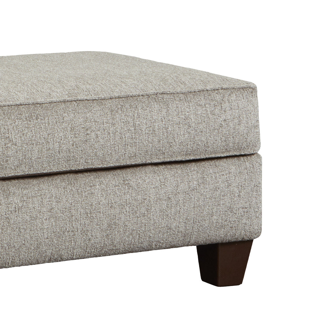 Camero Cafe Fabric 2-Piece Living Room Set, Accent Chair and Ottoman, Gray