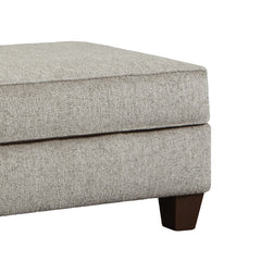 Camero Cafe Fabric 2-Piece Living Room Set, Accent Chair and Ottoman, Gray