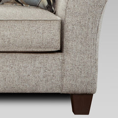 Camero Fabric Pillowback 2-Piece Living Room Set, Sofa and Loveseat, Gray