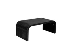 Farmhouse  Vintage Crafts Coffee Table,Curved Art Deco Design, Easy Assembly, 48" W x 24" D x 18" (Antique Black) Same To Old SKU : W1445P214061