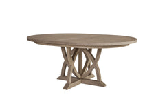 Round Expandable Table With 4 Ladderback Chairs and a Glass Front Sever