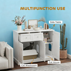 39" x 18" x 31.5  Cat Litter Box Enclosure with Drawers