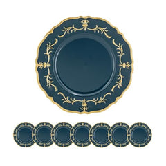 8 Pack Plastic Charger Plate, D13"