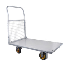 Platform Truck with Cage, 6-in-1 Platform Hand Truck with 6" casters, Rmovable Side, Foldable Heavy Duty Push Cart Dolly W/Swivel Wheel, 1800lbs Capacity, Large Flatbed Utility Carts for Various Situa