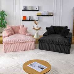 51 - inch Comfort - bearing Sofa: Two Pillows and One Backrest, Suitable for Multiple Scenarios in Bedrooms and Living Rooms