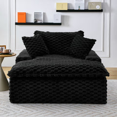 51 - inch Comfort - bearing Sofa: Two Pillows and One Backrest, Suitable for Multiple Scenarios in Bedrooms and Living Rooms