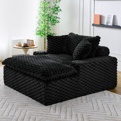 51 - inch Comfort - bearing Sofa: Two Pillows and One Backrest, Suitable for Multiple Scenarios in Bedrooms and Living Rooms