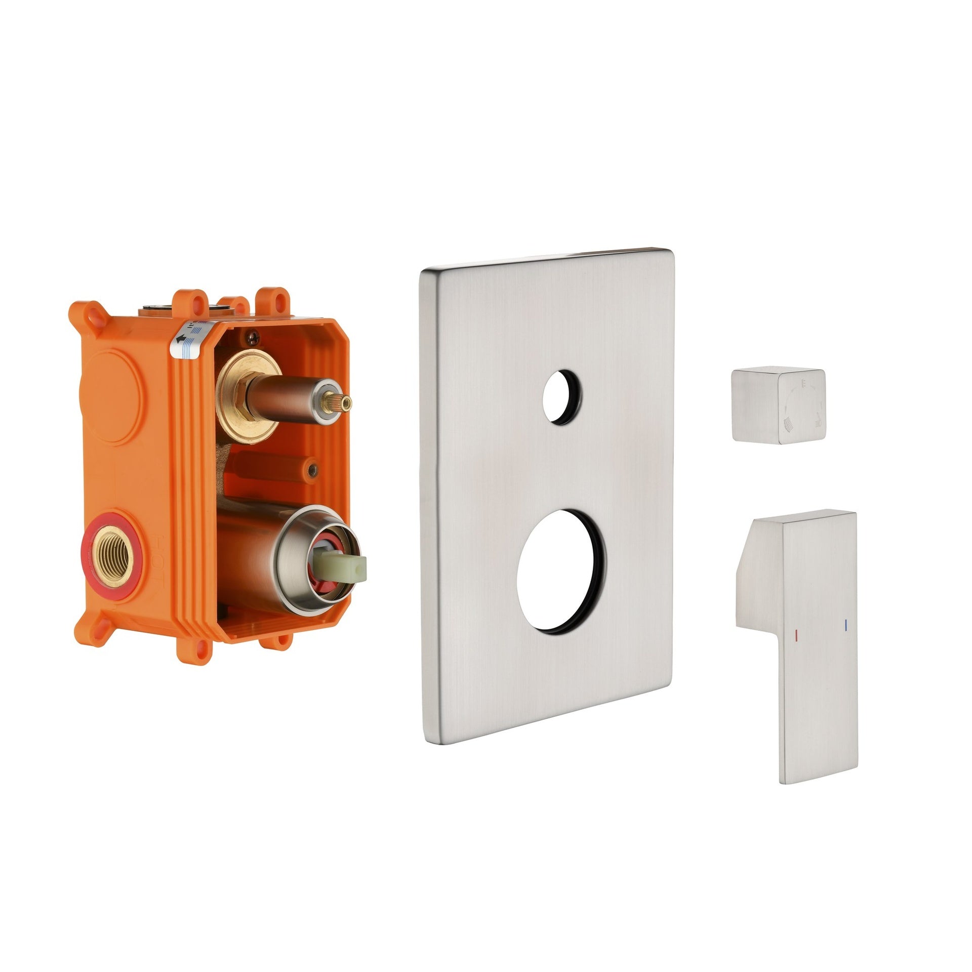 3 Way Outlet Function Solid Brass Shower Diverter Valve Mixer Rough-In Shower Handle Valve Kit Replacement