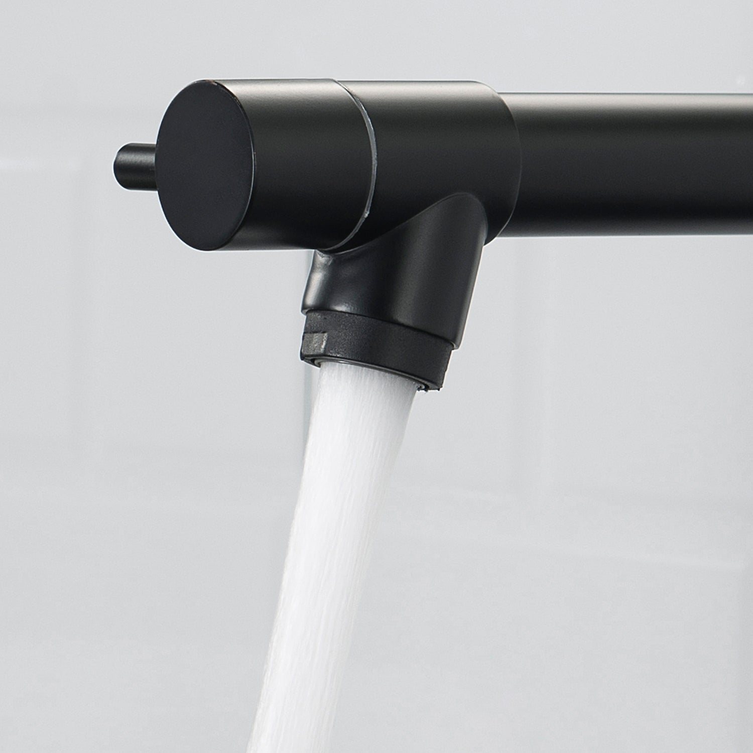 Commercial Black Kitchen Faucet with Pull Down Sprayer, Single Handle Single Lever Kitchen Sink Faucet