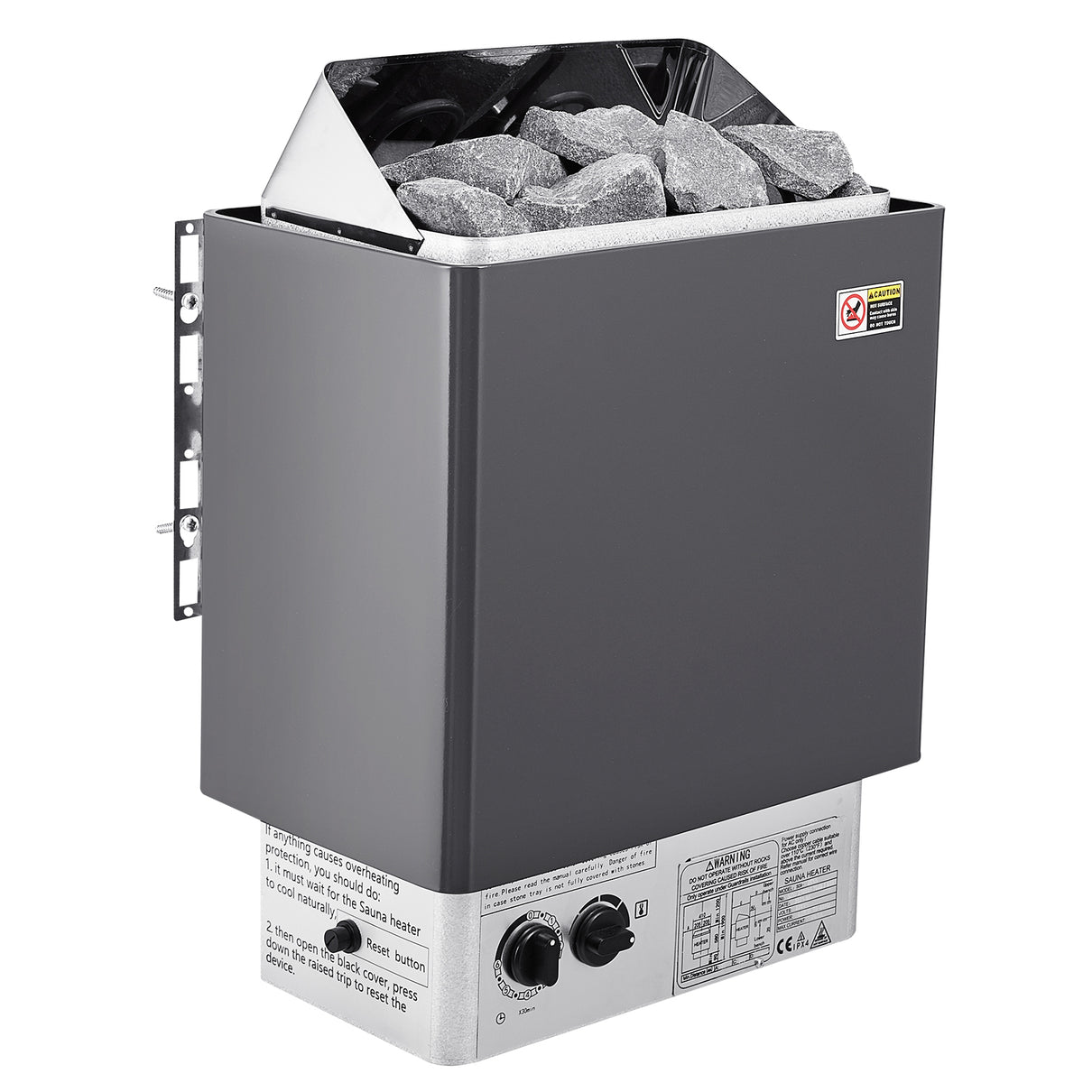 9KW Sauna Heater, Steam Bath Sauna Heater with Built-In Controls, Electric Sauna Stove, 3h Timer and Adjustable Temp for Max. 317-459 Cubic Feet, Home Hotel Spa Shower Use 220V, FCC Certification