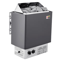 9KW Sauna Heater, Steam Bath Sauna Heater with Built-In Controls, Electric Sauna Stove, 3h Timer and Adjustable Temp for Max. 317-459 Cubic Feet, Home Hotel Spa Shower Use 220V, FCC Certification