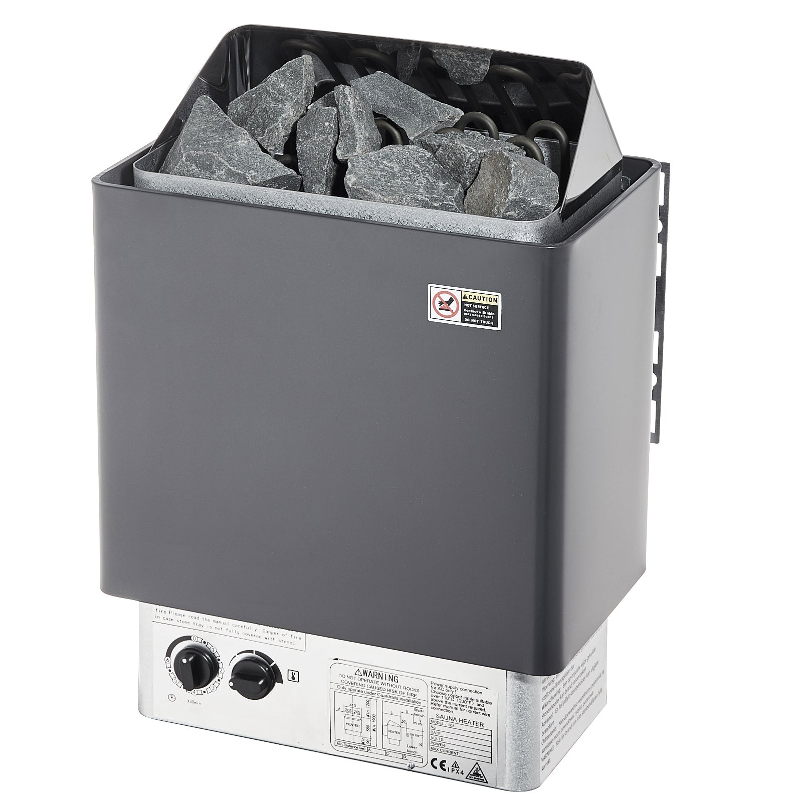 9KW Sauna Heater, Steam Bath Sauna Heater with Built-In Controls, Electric Sauna Stove, 3h Timer and Adjustable Temp for Max. 317-459 Cubic Feet, Home Hotel Spa Shower Use 220V, FCC Certification