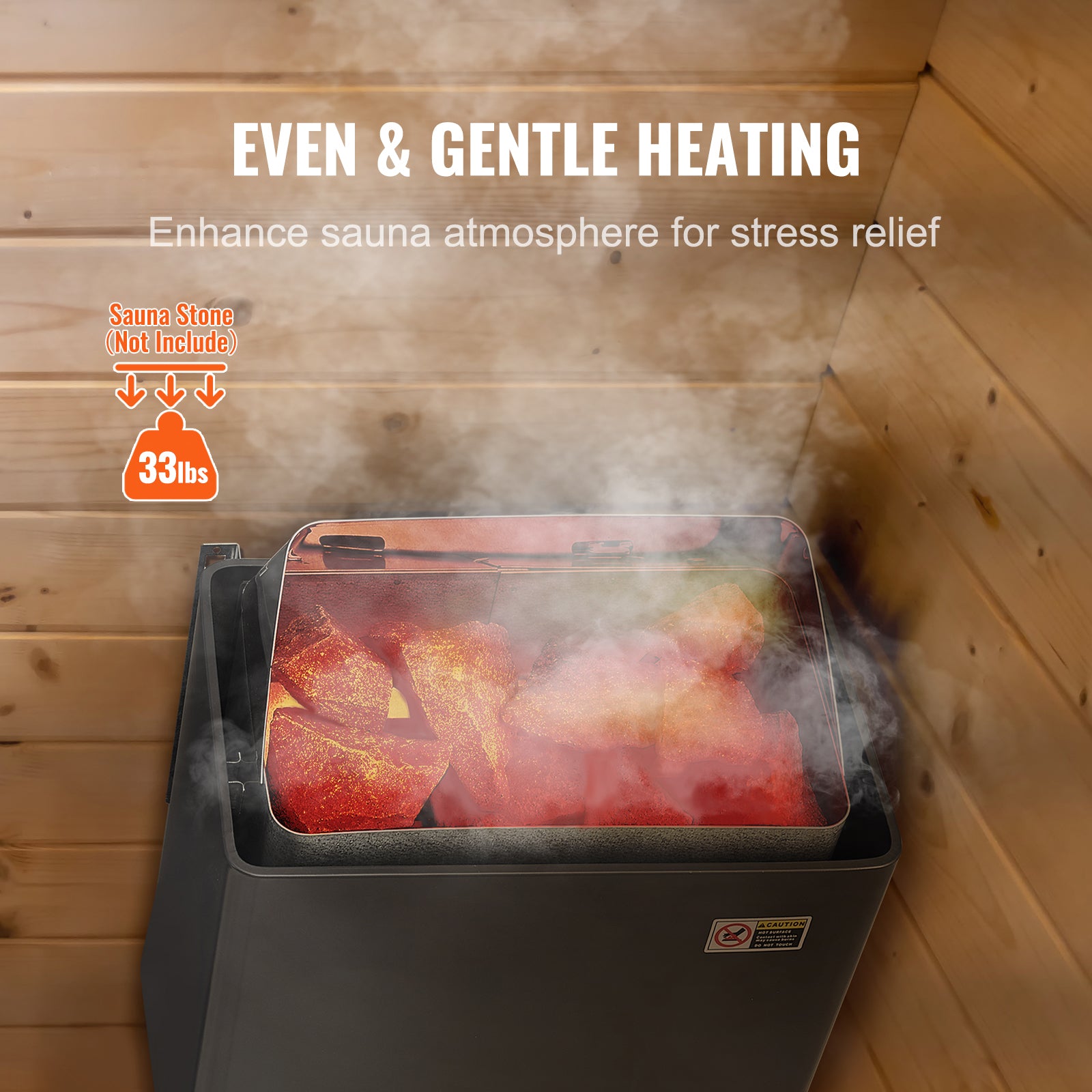 9KW Sauna Heater, Steam Bath Sauna Heater with Built-In Controls, Electric Sauna Stove, 3h Timer and Adjustable Temp for Max. 317-459 Cubic Feet, Home Hotel Spa Shower Use 220V, FCC Certification