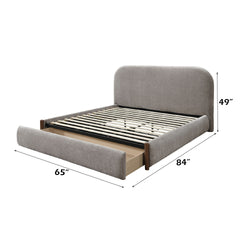 Orane Gray Fabric Full Bed w/Storage