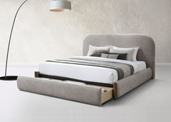 Orane Gray Fabric Full Bed w/Storage