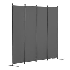 Room Divider, 88×67.5inch Room Dividers and Folding Privacy Screens 4-Panel, Fabric Partition Room Dividers for Office, Bedroom, Dining Room, Study, Freestanding, Gray