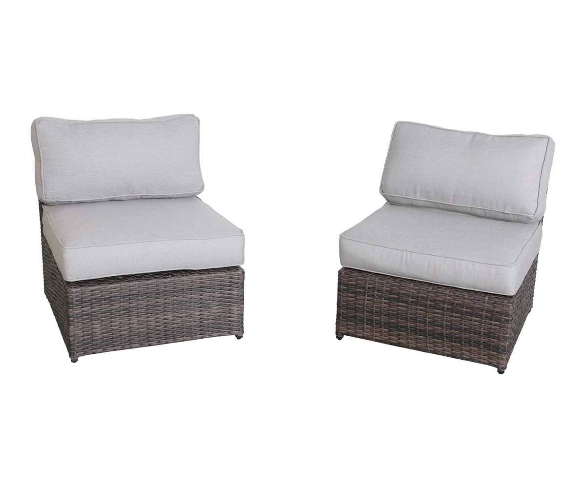 LSI Wicker Fully Assembled 6 - Person Seating Group with Cushions