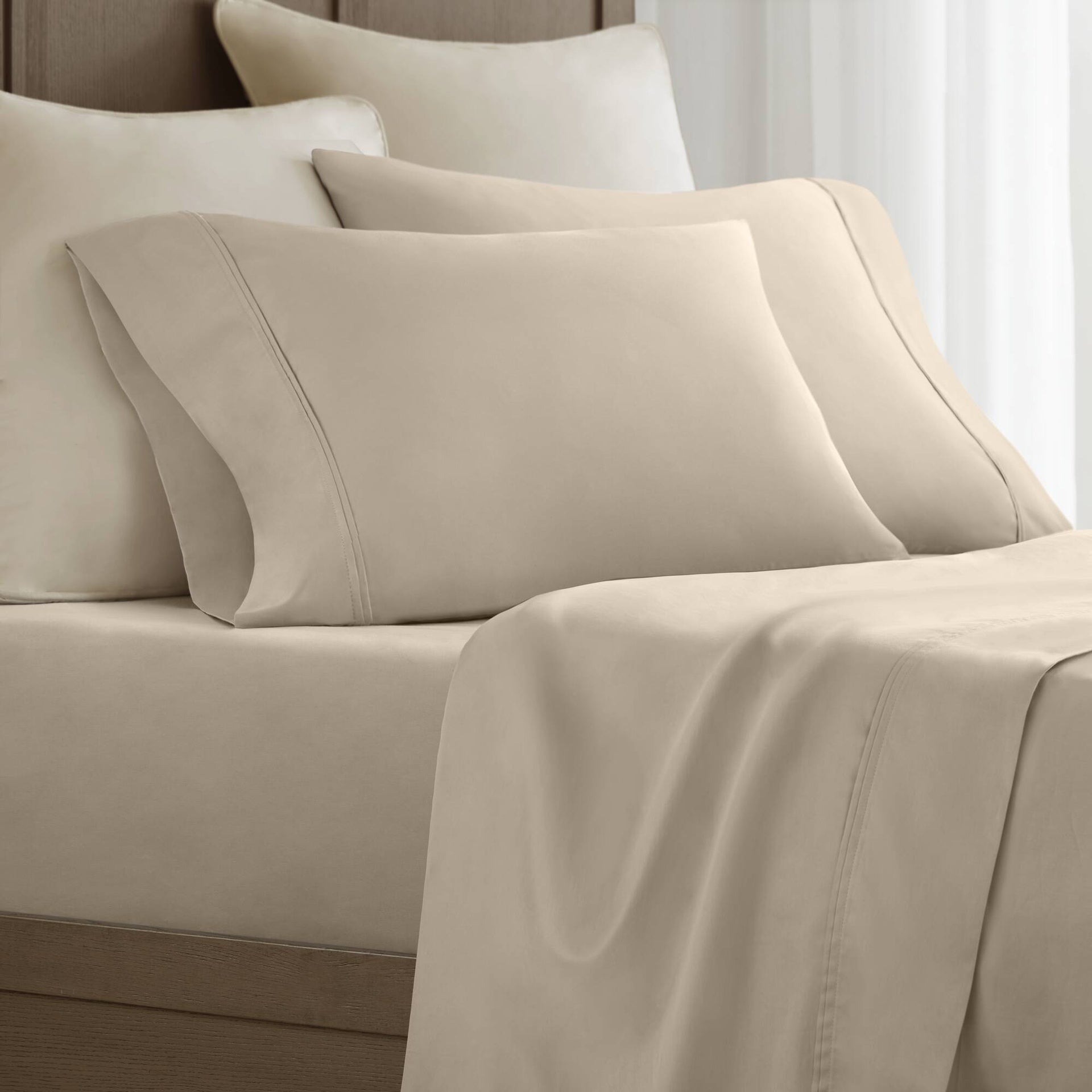 2-Piece Standard Sham Sateen Pillowcase Set