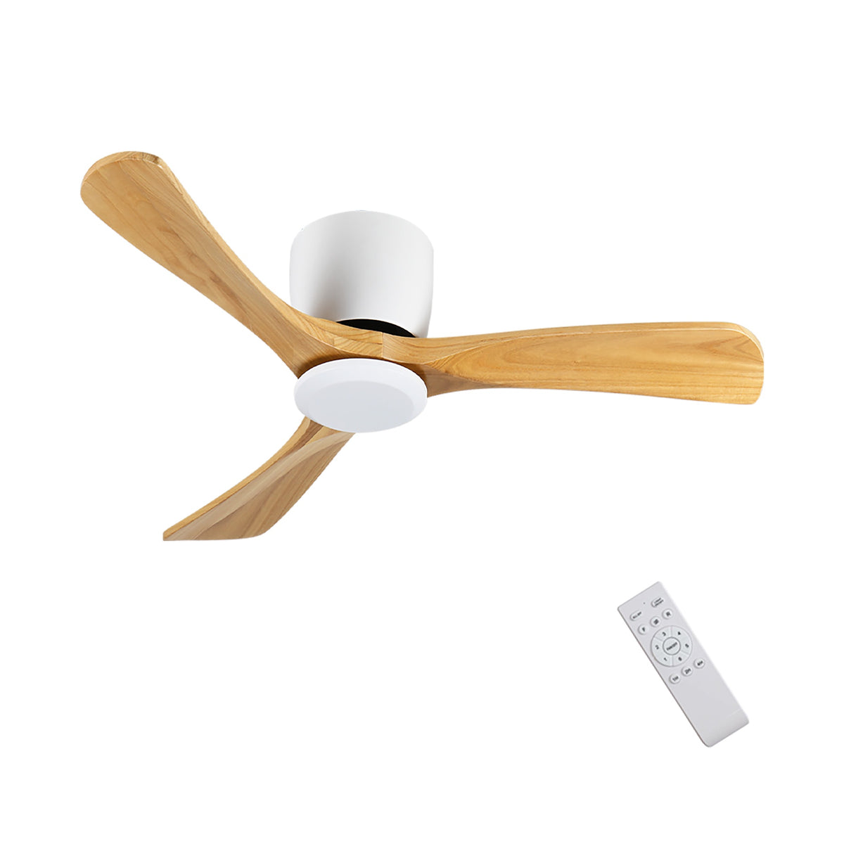 42 Inch Ceiling Fan no light with Remote Control, Low Profile Flush Mount Ceiling Fan without Light,Noiseless Reversible DC Motor with Timer