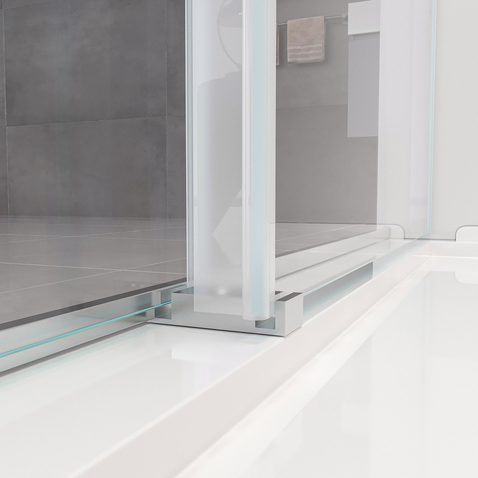 Frameless Double Sliding Shower Door 68"-72" W x 76" H ,  Shower Glass Door with 5/16" (8mm) Clear SGCC Tempered Glass, Explosion-Proof Film, Stainless Steel Hardware--Brushed Nickel