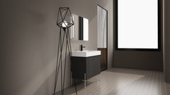 36" Freestanding Bathroom Vanity with Resin Sink, Storage Cabinet with Soft Closed Doors (KD-Package)