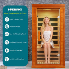 Home dry infrared  sauna  red light 1person
