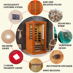 Home dry infrared  sauna  red light 1person