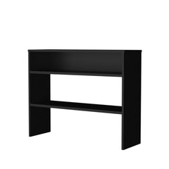Vail Console table in Melamine with Open Storage, Black