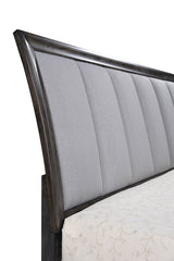 1pc King Storage Platform Bed Upholstered Ultra-plush Headboard Two Footboard Storage Drawers Solid Wood